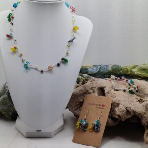 Parure Bianca, gioielli all'uncinetto